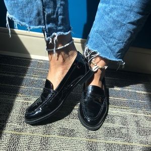 Ralph Lauren mocassins black patent leather 7.5